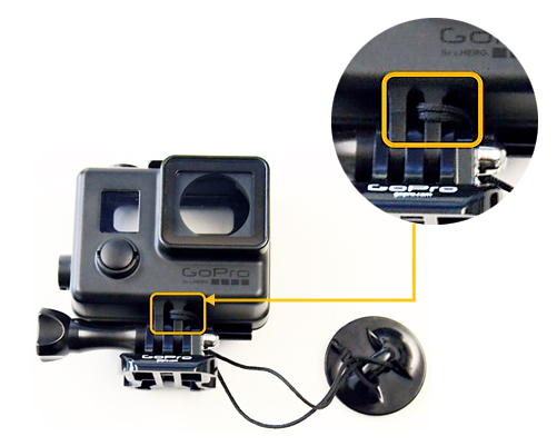 カメラストラップをハウジングに取り付ける方法 カスタマーサポート Q A よくある質問と回答 Gopro ゴープロ 日本総代理店タジマモーターコーポレーション