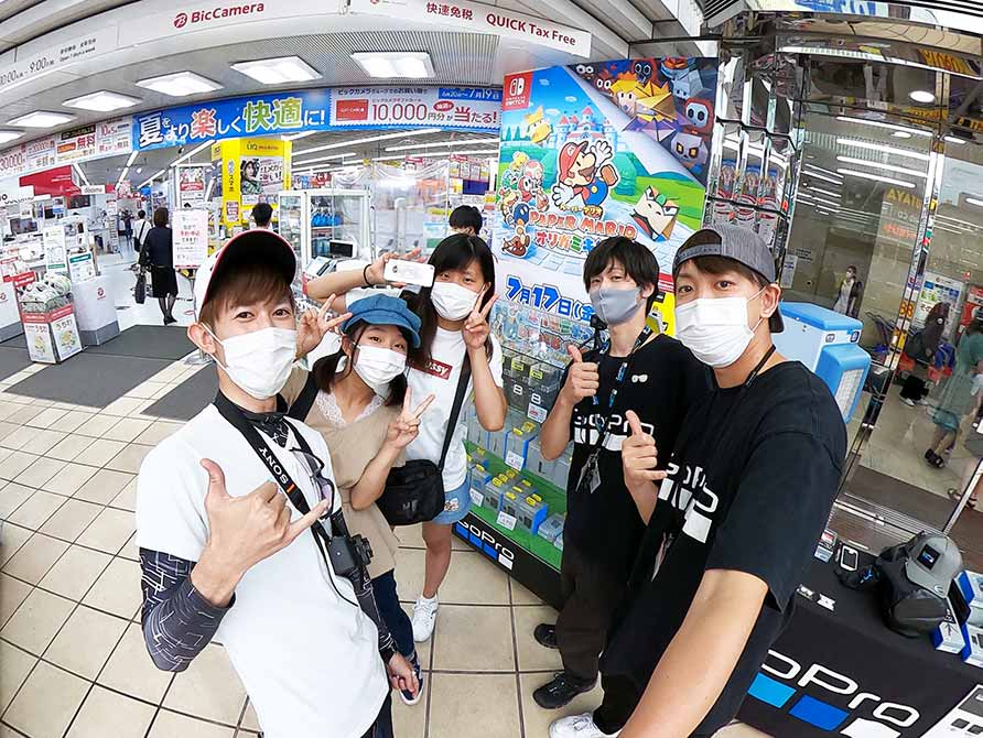 GoProをはじめよう! タッチ&トライ（+お得な即売会）イベントを、7/11(土)、12(日)「ビックカメラ名古屋駅西店」で開催しました!