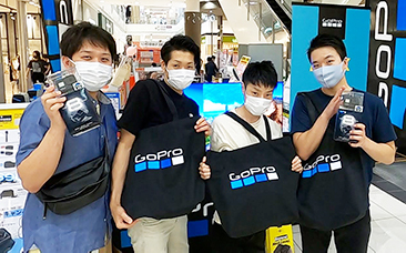 GoProをはじめよう! タッチ&トライ（+お得な即売会）イベントを、7/18(土)、19(日)「コジマ×ビックカメラ イオンモール広島府中店」で開催しました!