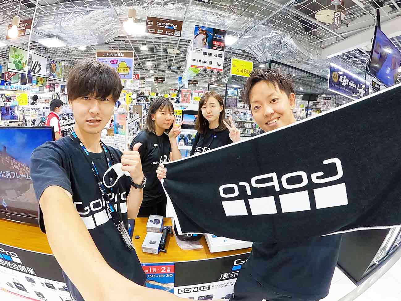 GoProをはじめよう! タッチ&トライ（+お得な即売会）イベントを、8/1（土)、2（日)「ビックカメラ名古屋JRゲートタワー店」で開催しました!