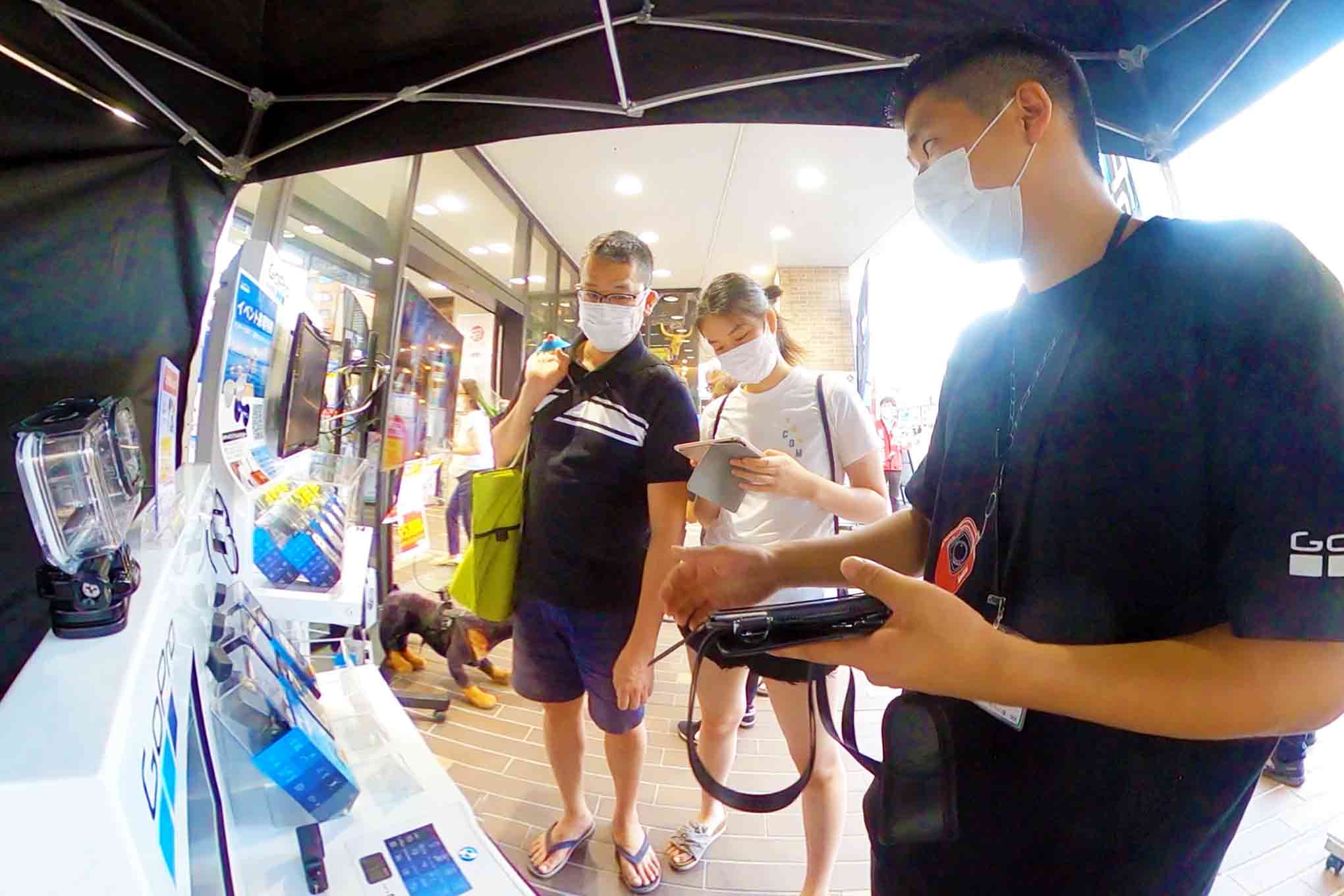 GoProをはじめよう! タッチ&トライ（+お得な即売会）イベントを、8/1（土）~2（日)「ビックカメラ京王調布店」で開催しました!