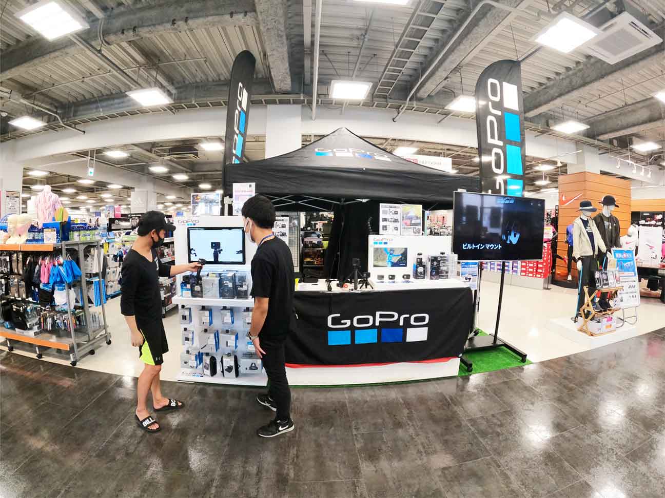 GoProをはじめよう! タッチ&トライ（+お得な即売会）イベントを、9/19(土)、20(日)「スポーツオーソリティイオンモール成田店」で開催しました!
