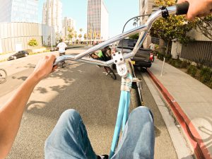 自転車の手ブレ補正