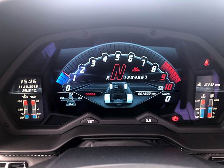 デジタルメーター (14/31枚)-ランボルギーニ アヴェンタドール S ロードスター