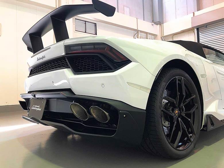ランボルギーニ ウラカンスパイダーRWD (LDF)　純正エアロキット付き - ホワイト スポーツエキゾースト (10/38枚)