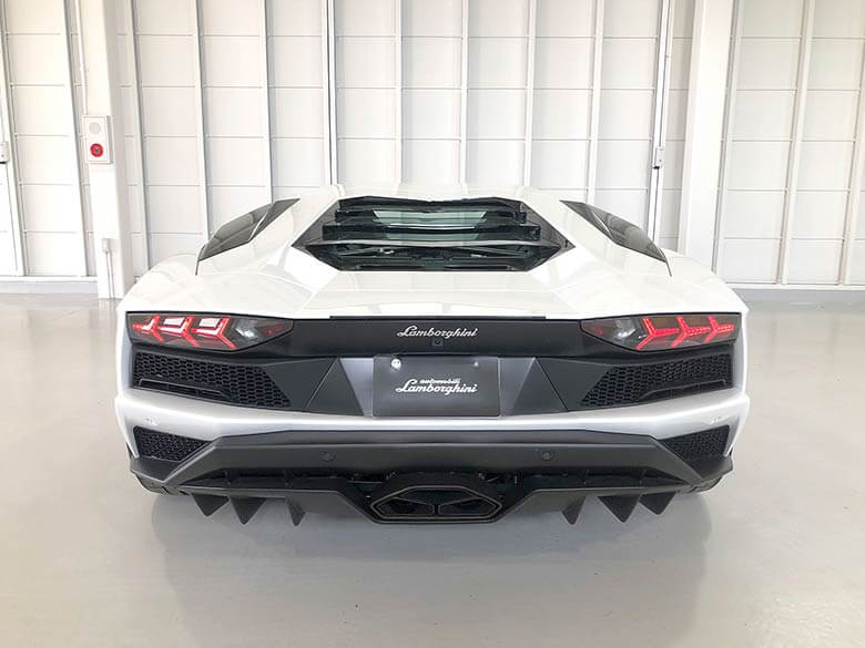 ランボルギーニ アヴェンタドール S - Bianco Isis(ホワイト) MY2017 アヴェンタドール Sで変更されたリヤスタイル (9/20枚)