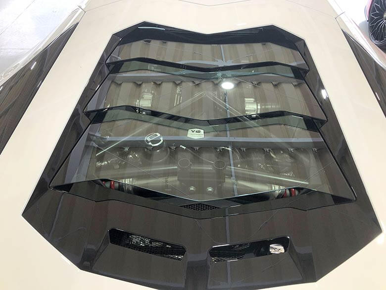 ランボルギーニ アヴェンタドール S - Bianco Isis(ホワイト) MY2017 ガラスボンネット (12/20枚)