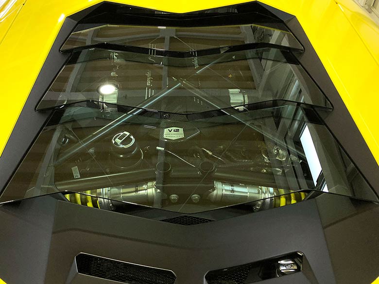 ガラスボンネット (19/19枚) ランボルギーニ アヴェンタドール LP700-4 イエローメタリック MY2014