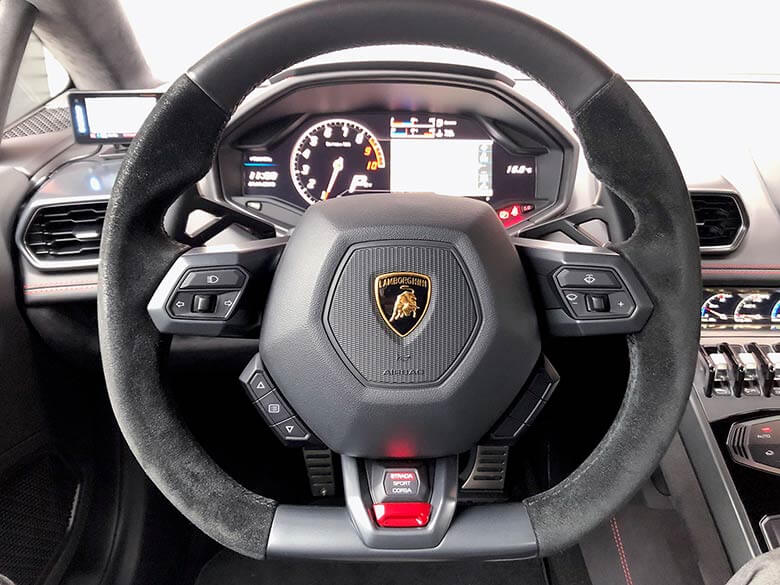 ランボルギーニ ウラカン LP610-4 (LDF) 4WD - ホワイトメタリック スエードレザーステアリング  (15/26枚)