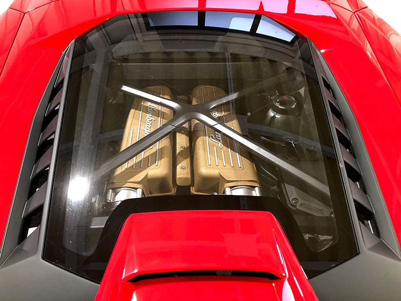 ランボルギーニ ウラカン ペルフォルマンテ (LDF) 4WD - レッド ガラスエンジンフード (11/20枚)