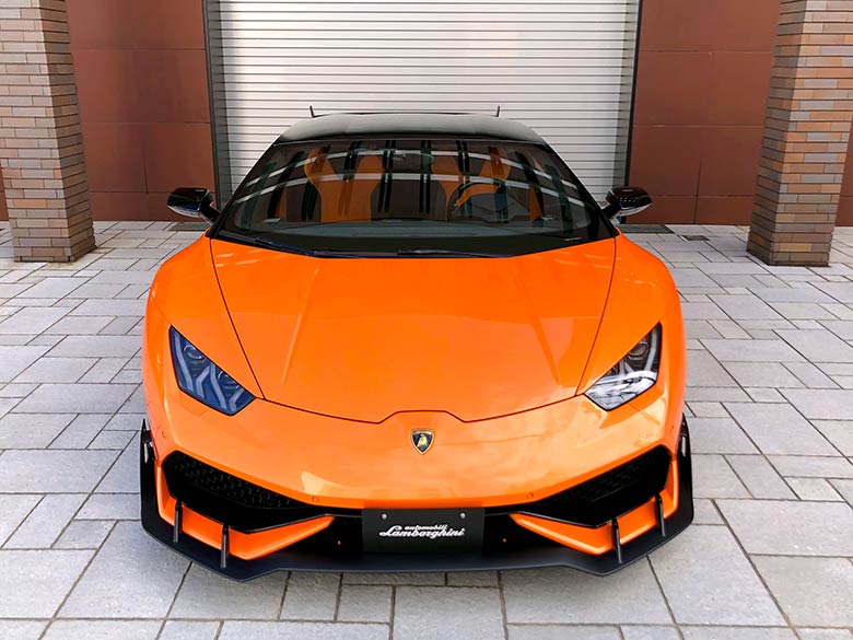 ランボルギーニ ウラカン LP610-4 (LDF) 4WD - オレンジ 純正エアロダイナミックキット装着 (2/29枚)