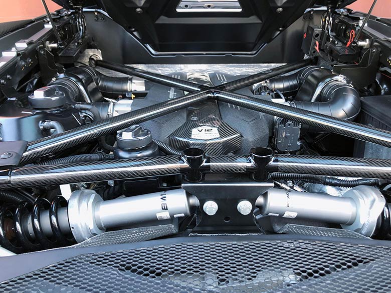 カーボンXフレーム & Tエンジンカバー(18/20枚) ランボルギーニ アヴェンタドール LP750-4 SV ロードスター マットグレーメタリック MY2017