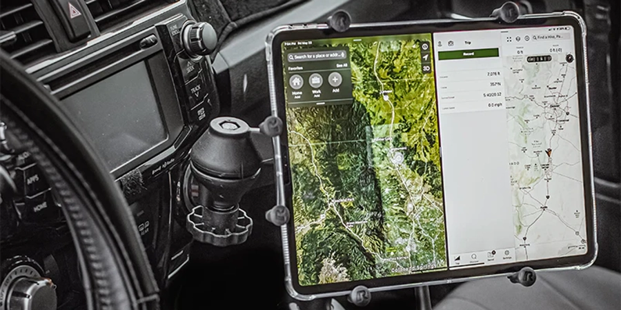 ラムマウント タブレットホルダー 装着イメージ