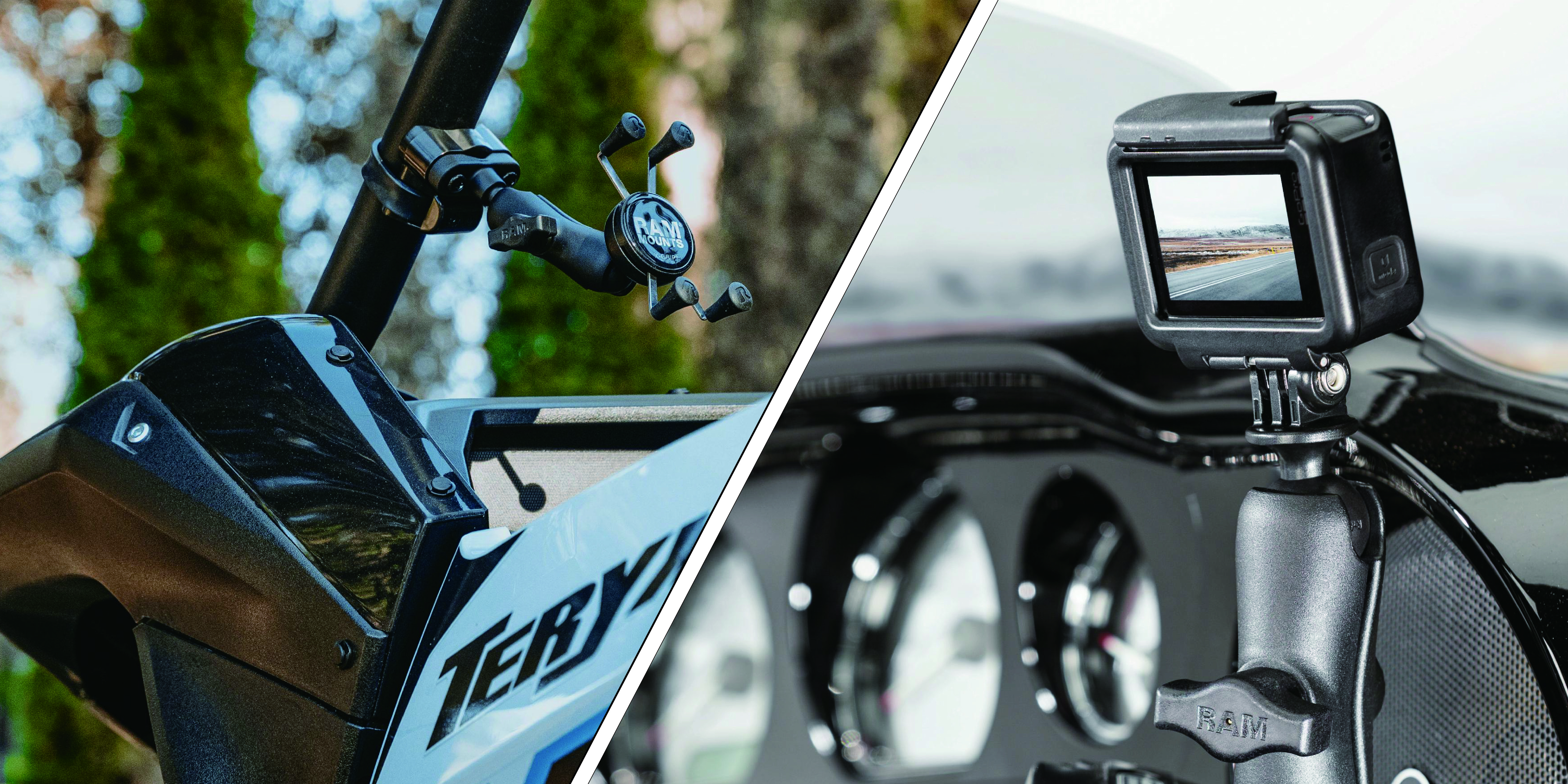 ラムマウント Heroアダプター Xグリップ 使用イメージ