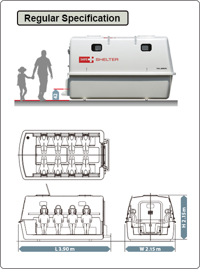 Tsunami & Flood Floating Shelter 'SAFE+ (Plus) Model:300'