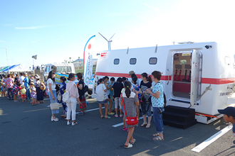 浮揚式津波洪水対策用シェルター SAFE＋展示イメージ