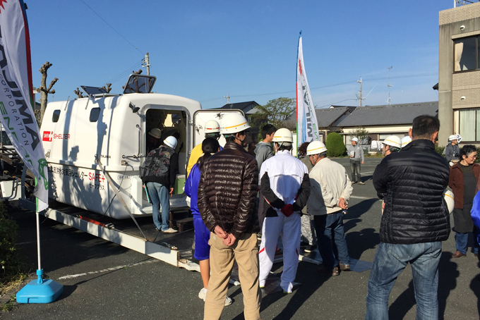 浮揚式津波洪水対策用シェルター SAFE+展示イメージ