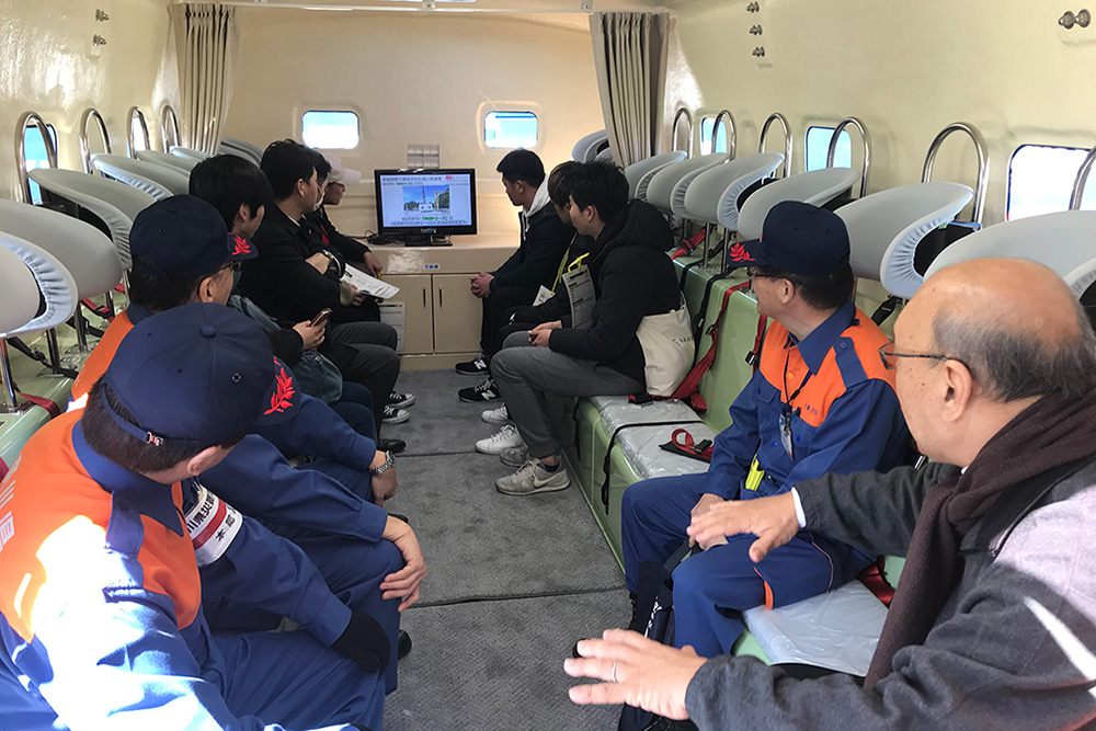 2019年3月9日(土)、神奈川県の横浜港、横浜スタジアム、湘南台駅で実施された「神奈川県国民保護共同実動訓練」に浮揚式津波洪水対策用シェルターSAFE+（セーフプラス） 600シリーズを展示しました。_2