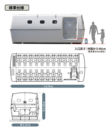 浮揚式津波洪水対策用シェルターSAFE+(セーフプラス)600
