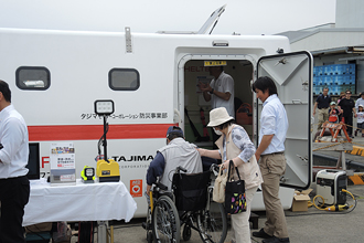 浮揚式津波洪水対策用シェルター SAFE＋展示イメージ